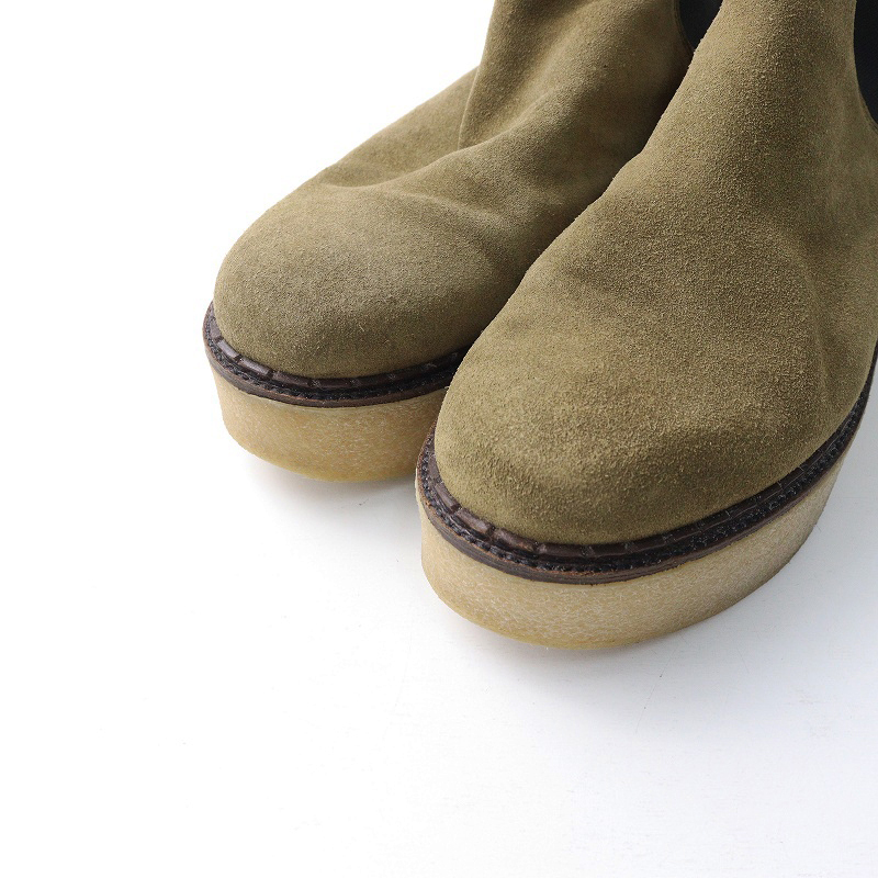 ドゥーズィエムクラス Deuxieme Classe FLAMINGOS フラミンゴ サイドゴアブーツ 37＼カーキ スエード レザー 23.5〜24cm 【2400014705317】_画像6