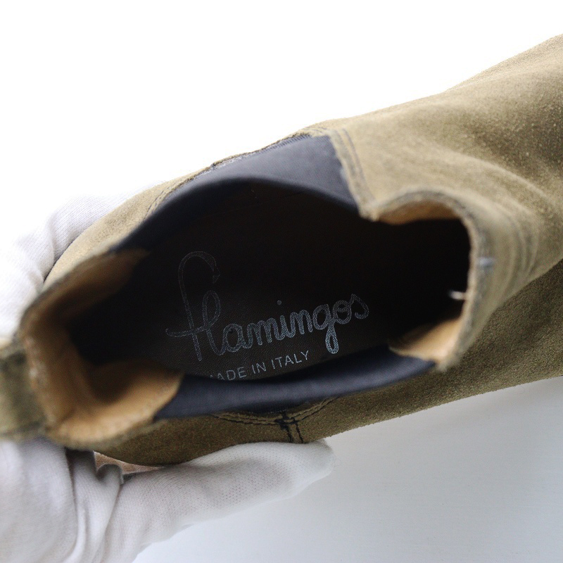 ドゥーズィエムクラス Deuxieme Classe FLAMINGOS フラミンゴ サイドゴアブーツ 37＼カーキ スエード レザー 23.5〜24cm 【2400014705317】_画像8