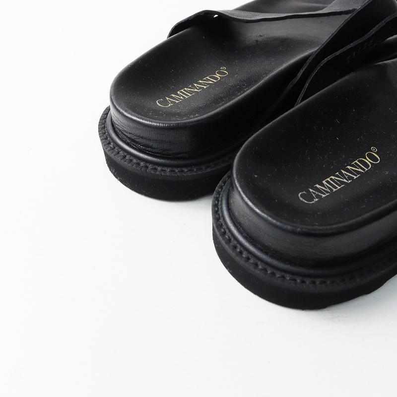ドゥーズィエムクラス Deuxieme Classe CAMINANDO カミナンド レザートングサンダル 7＼ブラック 24-25cm シューズ【2400014705294】_画像6