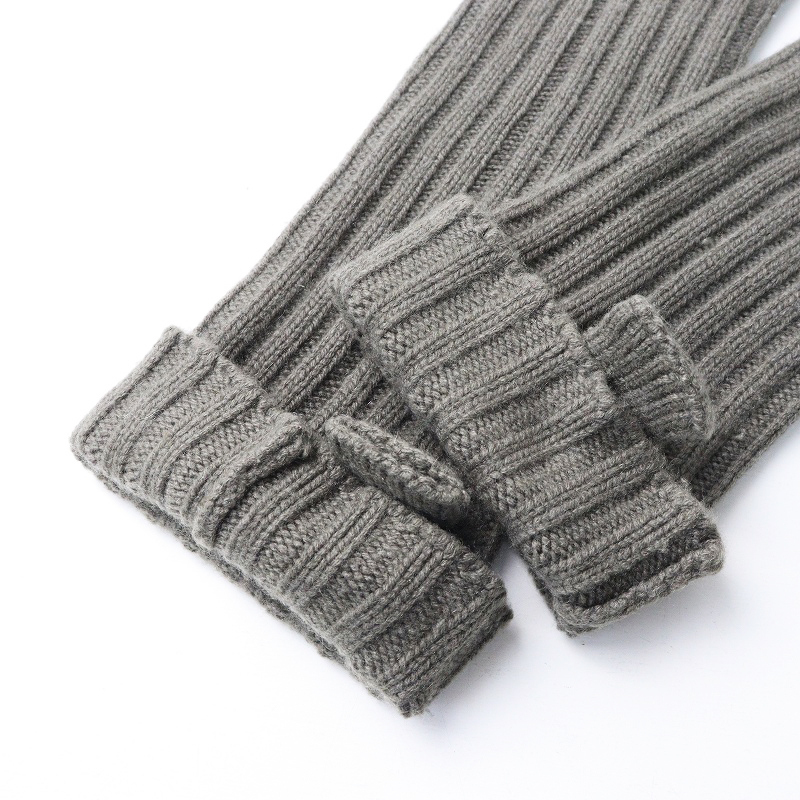 ドゥーズィエムクラス Deuxieme Classe CARIAGGI アームウォーマー＼カーキグレー カシミヤ100% ニット 手袋【2400014705218】_画像4