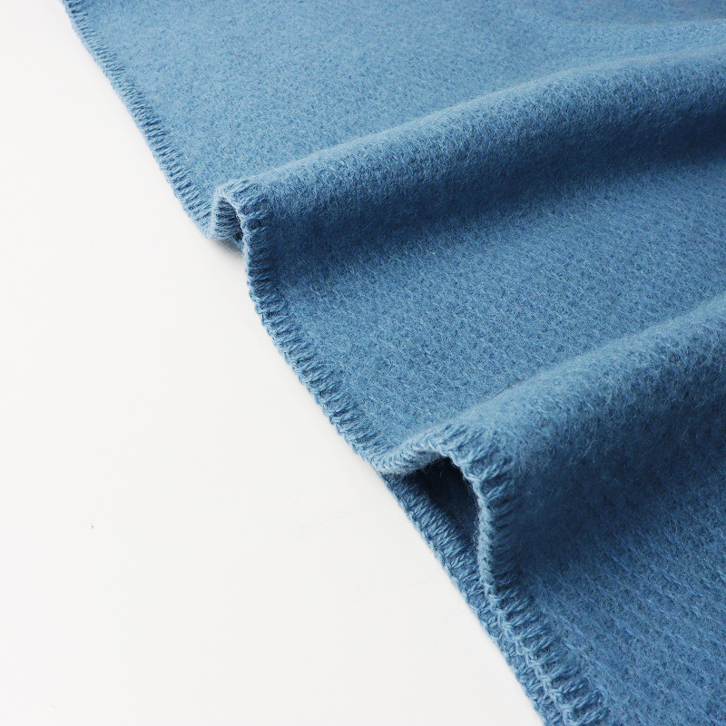 ラプアンカンクリ LAPUAN KANKURIT ポケットショール Maria ｜ブルー フリンジ ウール マフラー 大判【2400014692525】_画像5