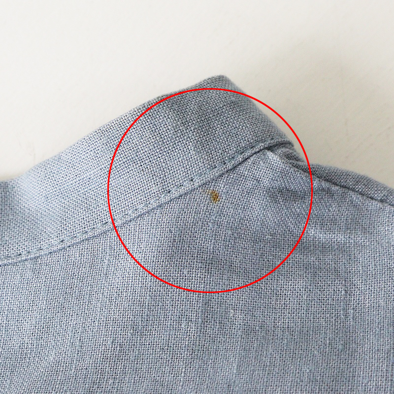 マーブルシュッド marble SUD エンブロイダリーアジサイ ショルダーボタン ブラウス ｜ブルー系 トップス【2400014702217】_画像8