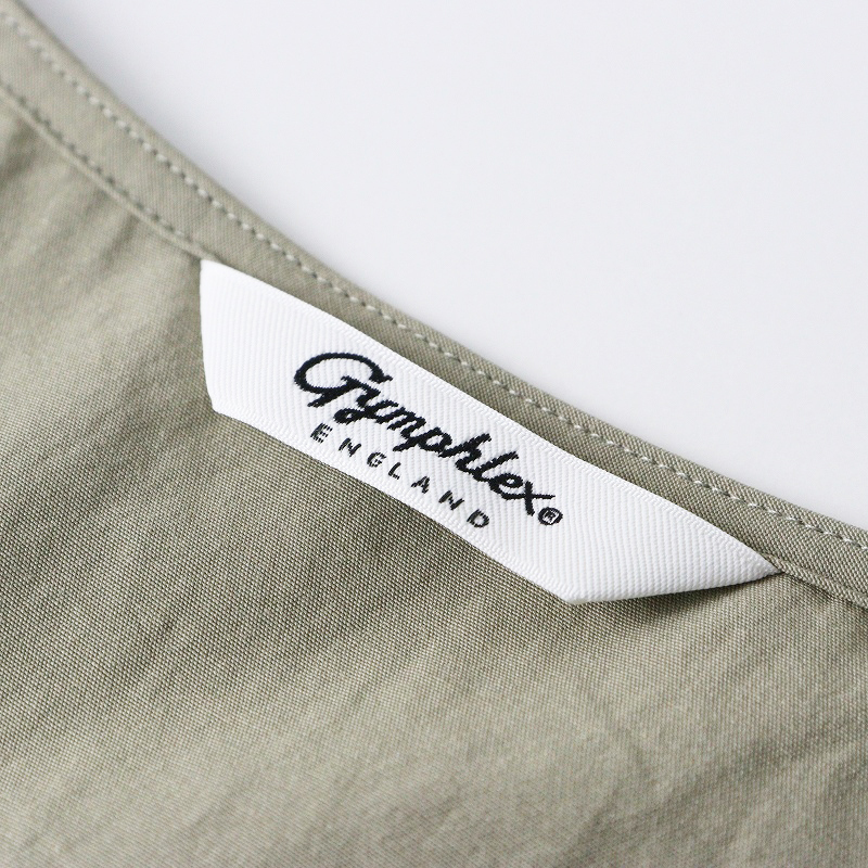 美品 定価15400円 ジムフレックス GYMPHLEX FLAIR DRESS ノースリーブフレアドレス 14 薄カーキ┃ワンピース【2400014702828】_画像6