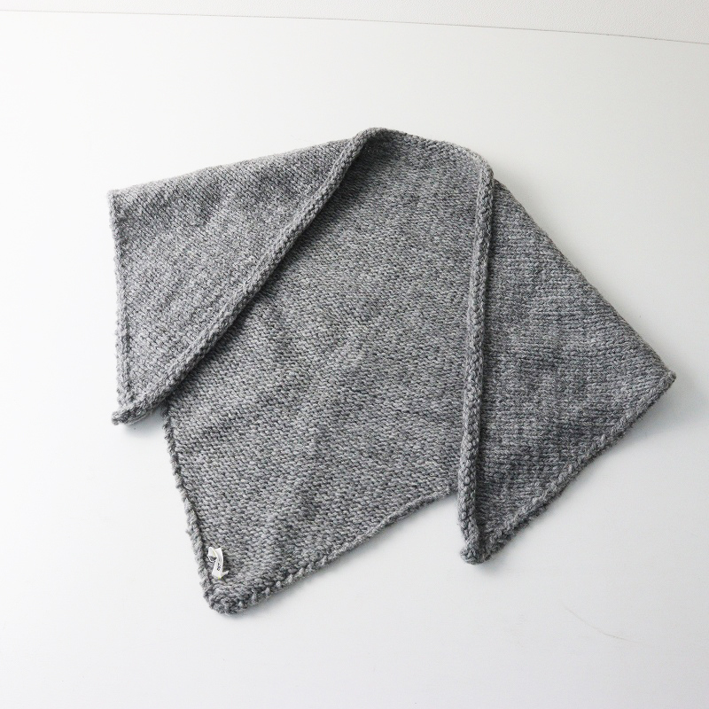 イレブンセカンド eleven 2nd Sankaku ストール |グレー ラムウール カシミヤ メリヤスニット n100 【2400014670882】_画像1