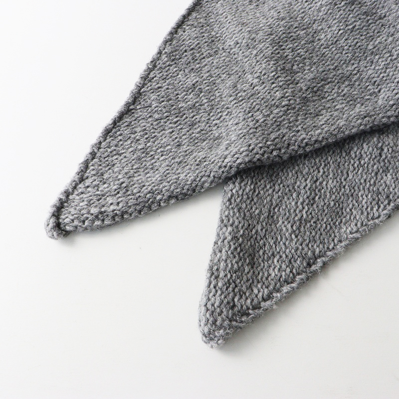 イレブンセカンド eleven 2nd Sankaku ストール |グレー ラムウール カシミヤ メリヤスニット n100 【2400014670882】_画像3