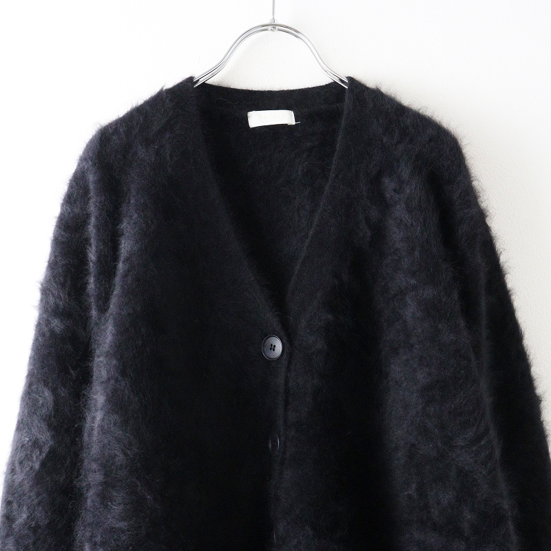 定価3.7万 トゥモローランド ボールジー Ballseyフラッフィーヤーン Vネックカーディガン XS ブラック┃黒 秋冬 トップス【2400014683905】_画像3