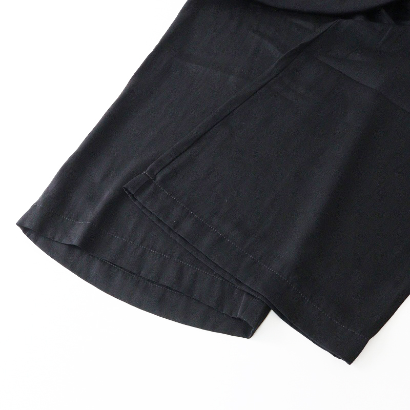 定番 人気 定価3.1万 ドゥーズィエムクラス MUSE de Deuxieme Classe シルクサテン イージーパンツ 38 ブラック┃黒【2400014684117】_画像4