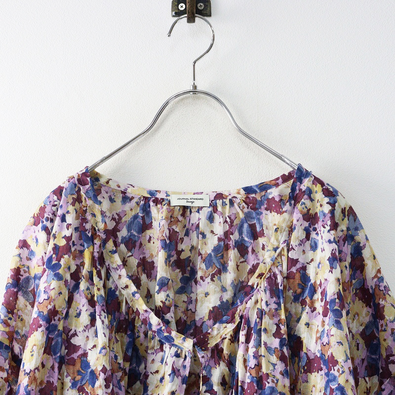 ジャーナルスタンダードレサージュ JOURNAL STANDARD L'ESSAGE フラワープリントブラウス＼ピンク系 綿麻 ワイド シャツ【2400014713046】_画像3