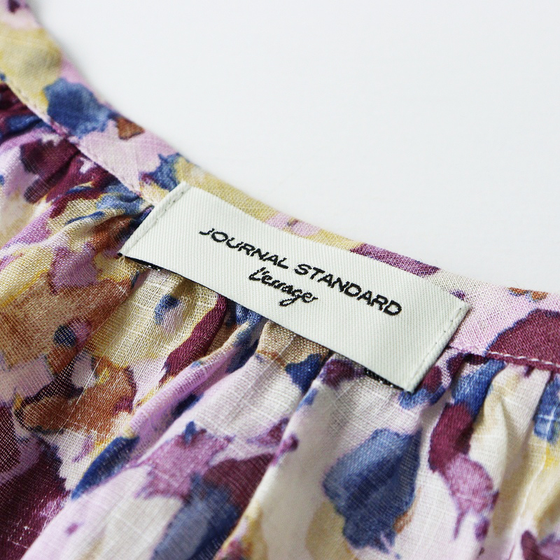 ジャーナルスタンダードレサージュ JOURNAL STANDARD L'ESSAGE フラワープリントブラウス＼ピンク系 綿麻 ワイド シャツ【2400014713046】_画像6