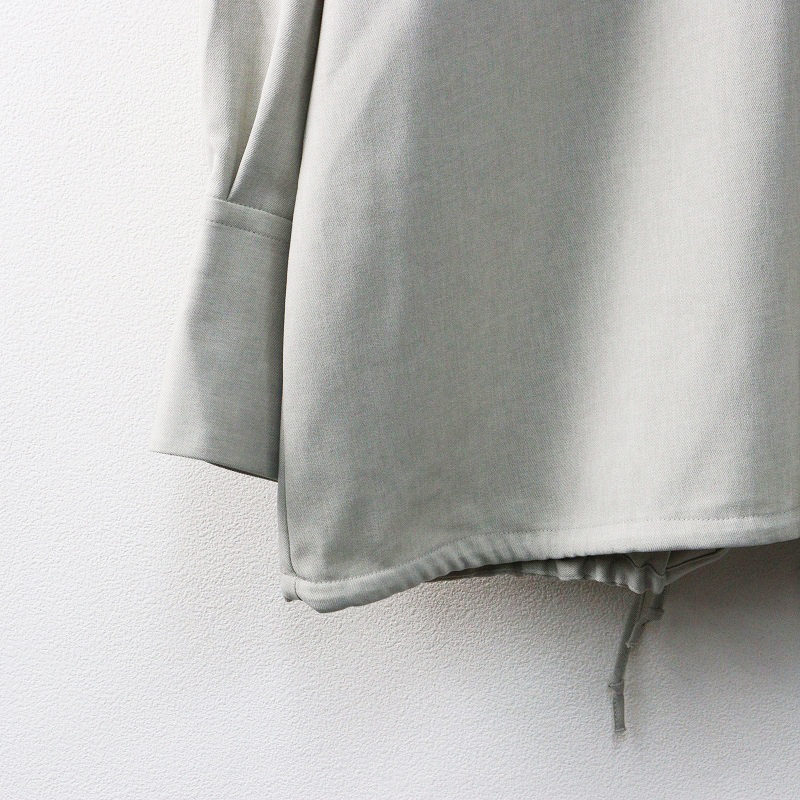 美品 2024AW ジャーナルスタンダード JOURNAL STANDARD ウーリッシュツイルドロストシャツ＼グレー バンドカラー【2400014709728】_画像4