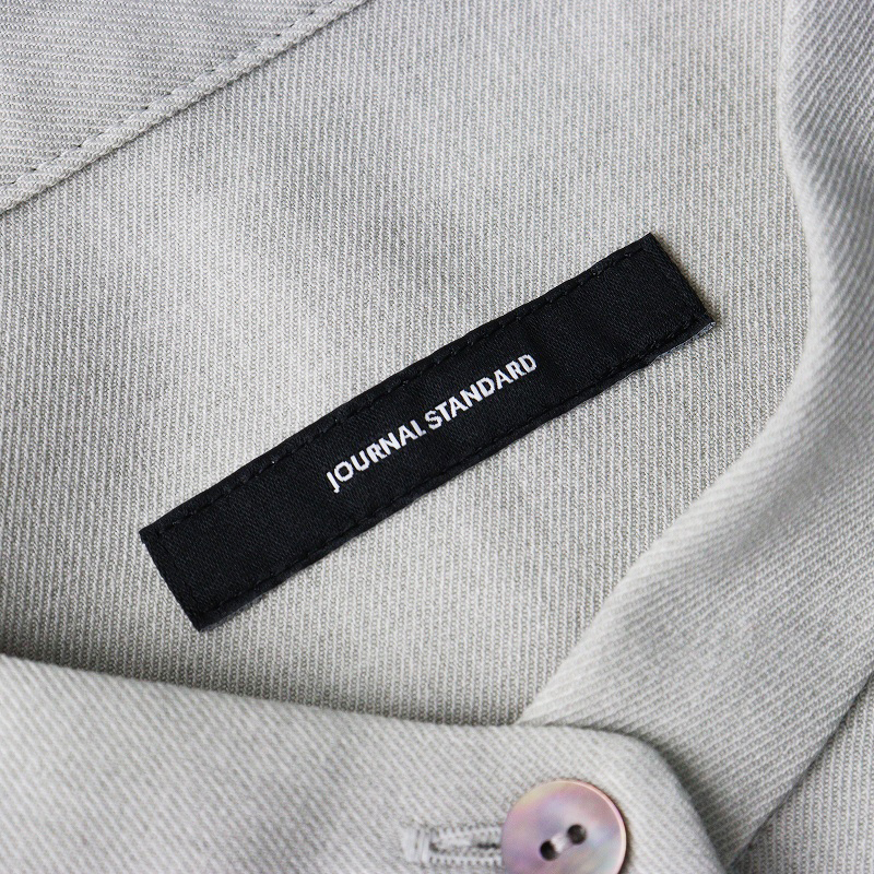 美品 2024AW ジャーナルスタンダード JOURNAL STANDARD ウーリッシュツイルドロストシャツ＼グレー バンドカラー【2400014709728】_画像5