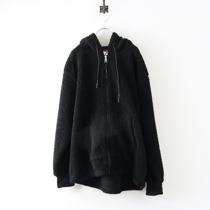 ケープハイツ Cape HEIGHTS ASSABET FZ HOODY OS＼ブラック フリース ボア ジャケット フーディー ブルゾン【2400014709957】_画像1