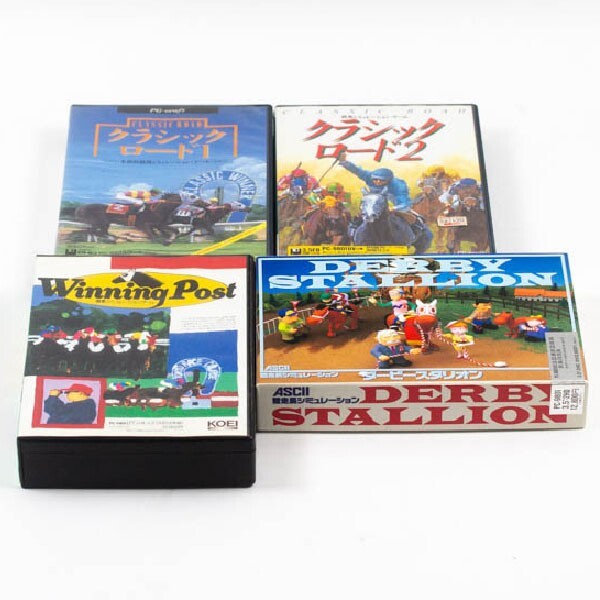 【中古】ダービースタリオン Winning Post 他 PC-9801 3.5インチFD KOEI ASCII 競走馬シミュレーションゲーム ダビスタ 箱付き＃19642_画像1