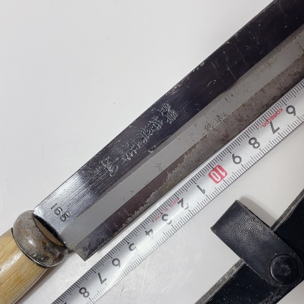 即決 送料無料 中古★燕山 鉈 両刃 170mm ナタ なた 薪割 アウトドア★全長32cm 刃物_画像2