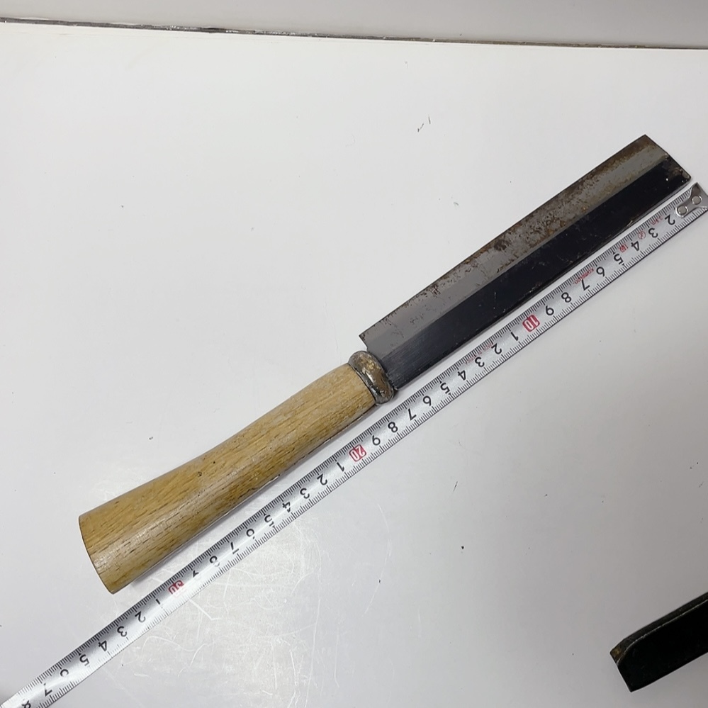 即決 送料無料 中古★燕山 鉈 両刃 170mm ナタ なた 薪割 アウトドア★全長32cm 刃物_画像3