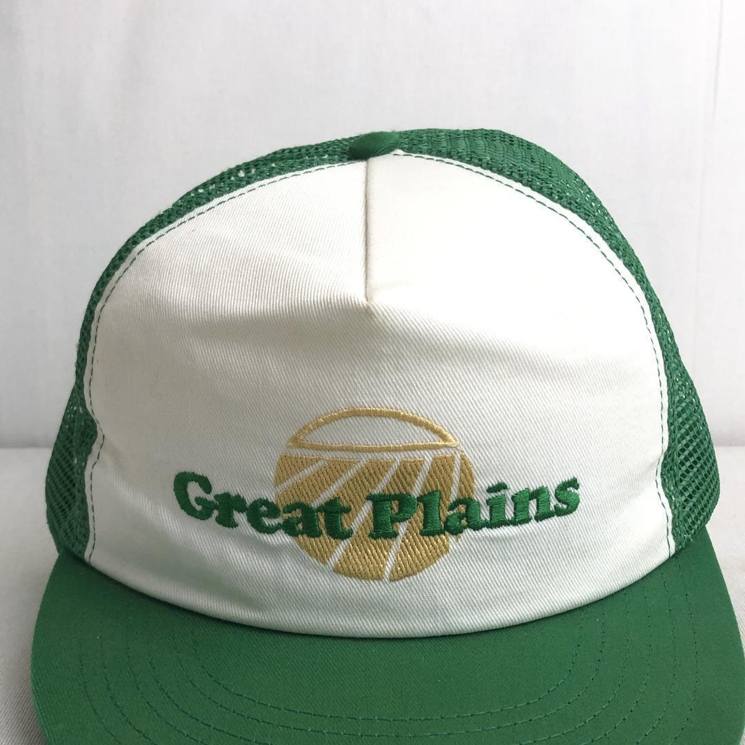 【USA製】US古着　キャップ　メッシュキャップ　トラッカーキャップ　Great　ビンテージキャップ　企業物　企業ロゴ　グリーン　緑_画像1