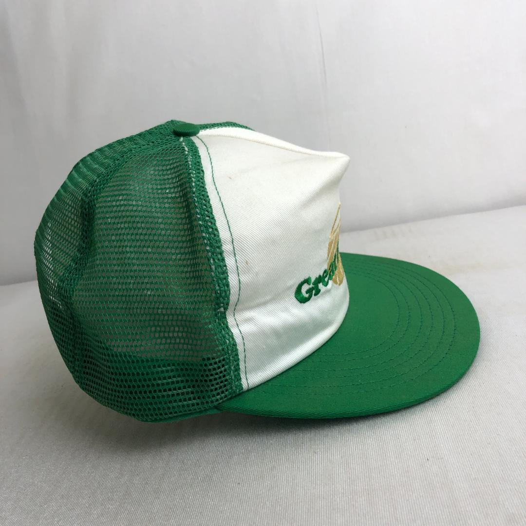 【USA製】US古着　キャップ　メッシュキャップ　トラッカーキャップ　Great　ビンテージキャップ　企業物　企業ロゴ　グリーン　緑_画像4