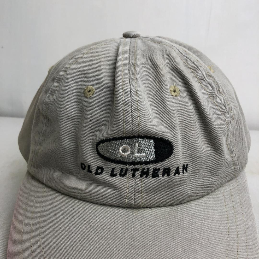 【US古着】キャップ　6パネルキャップ　刺ロゴ　OL　OLD LUTHERAN ビンテージキャップ　グレー　灰色　エンブレム_画像1