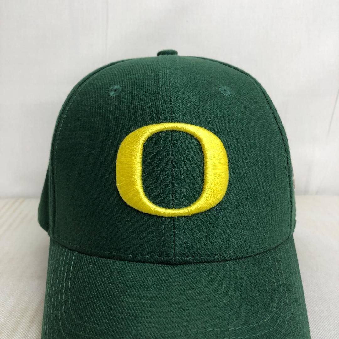 【US古着】キャップ 6パネルキャップ 刺ロゴ NIKE ナイキ オレゴンダックス グリーン 緑 イエロー 黄色 チームロゴ_画像1