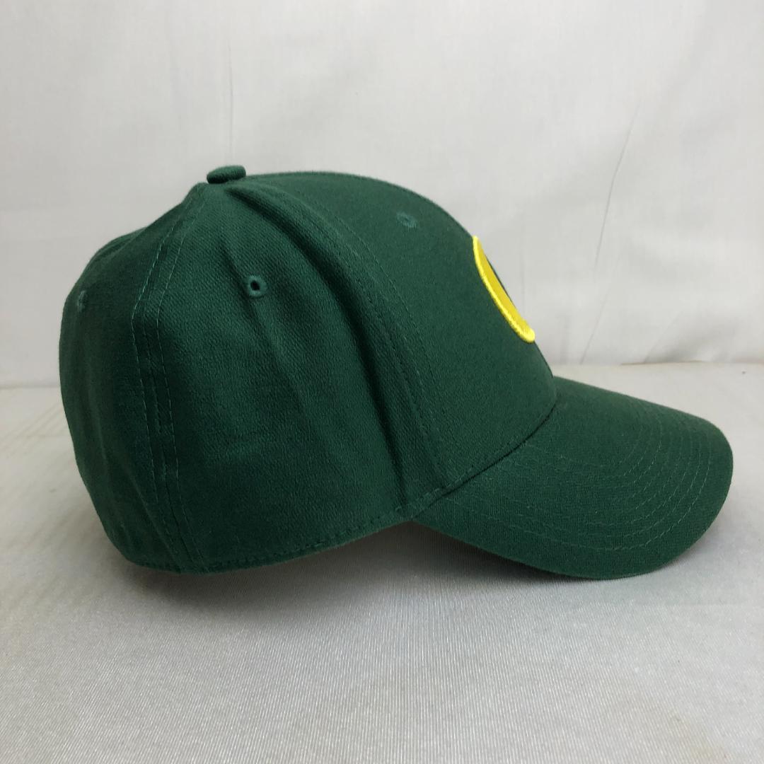 【US古着】キャップ 6パネルキャップ 刺ロゴ NIKE ナイキ オレゴンダックス グリーン 緑 イエロー 黄色 チームロゴ_画像4