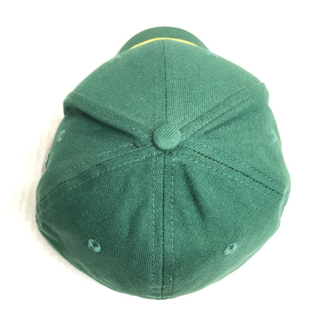 【US古着】キャップ 6パネルキャップ 刺ロゴ NIKE ナイキ オレゴンダックス グリーン 緑 イエロー 黄色 チームロゴ_画像6