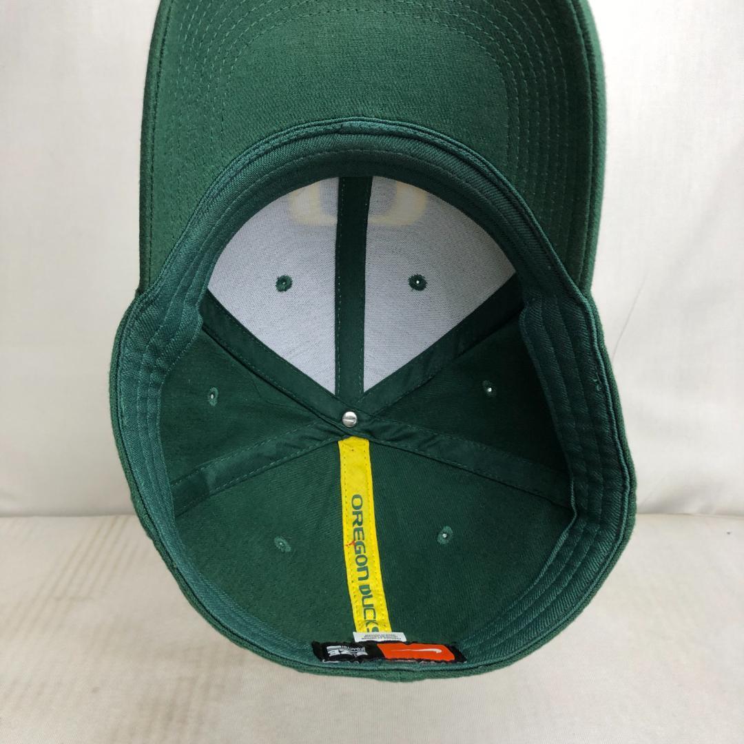 【US古着】キャップ 6パネルキャップ 刺ロゴ NIKE ナイキ オレゴンダックス グリーン 緑 イエロー 黄色 チームロゴ_画像7