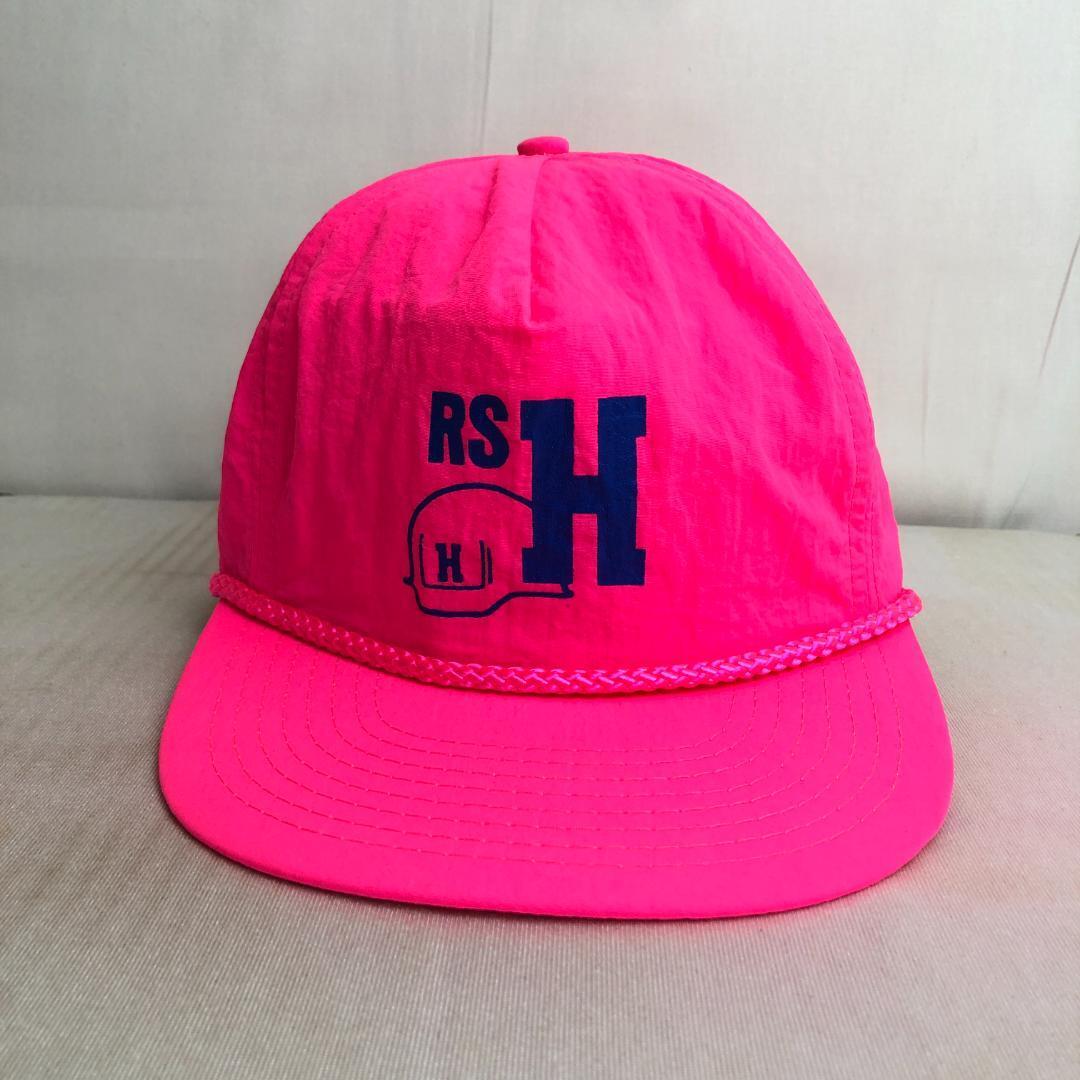 【アメリカ古着】キャップ　トラッカーキャップ　蛍光ピンク　ネオンカラー　RSH ビンテージキャップ　ナイロンキャップ_画像2