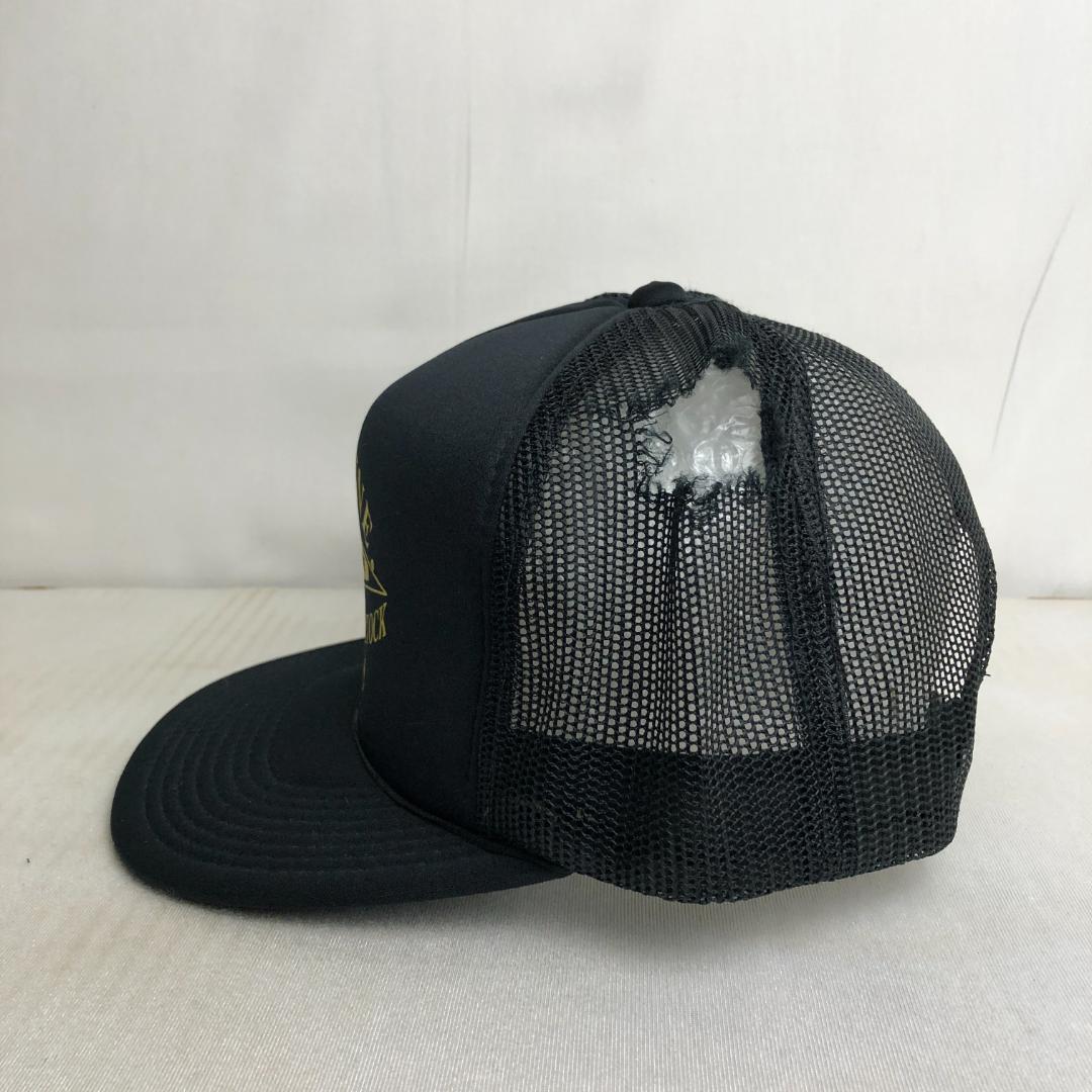 【訳あり品】US古着キャップ　メッシュキャップ　トラッカーキャップ　GENUINE ブラック 黒　ビンテージキャップ　企業ロゴ　企業物_画像3