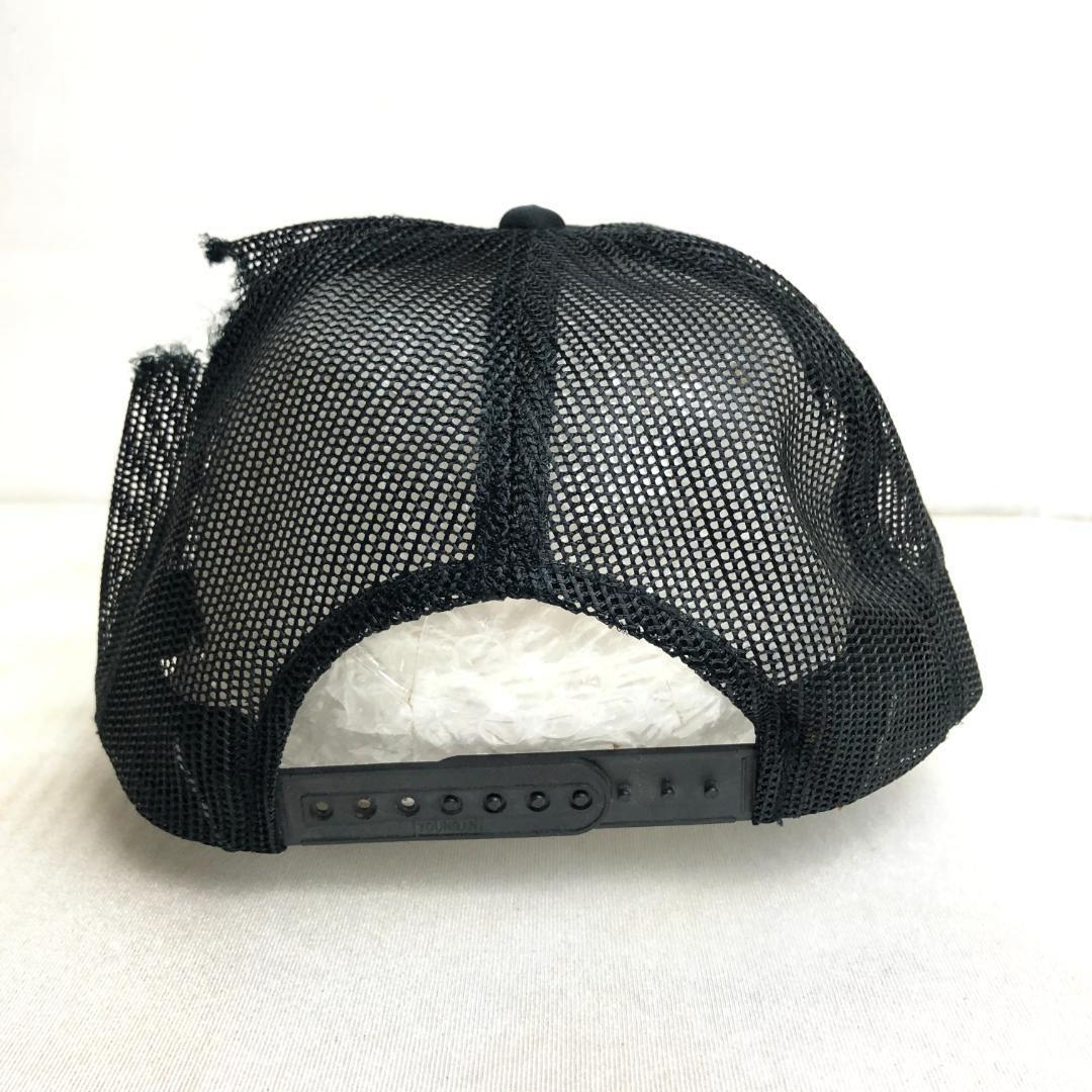 【訳あり品】US古着キャップ　メッシュキャップ　トラッカーキャップ　GENUINE ブラック 黒　ビンテージキャップ　企業ロゴ　企業物_画像5