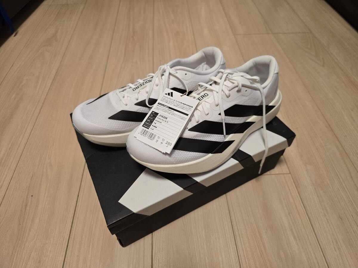  новый товар ADIDAS ADIZERO EVO SL Adi Zero Evo мужской спортивные туфли белый US10 28cm Adidas 2025 год покупка 