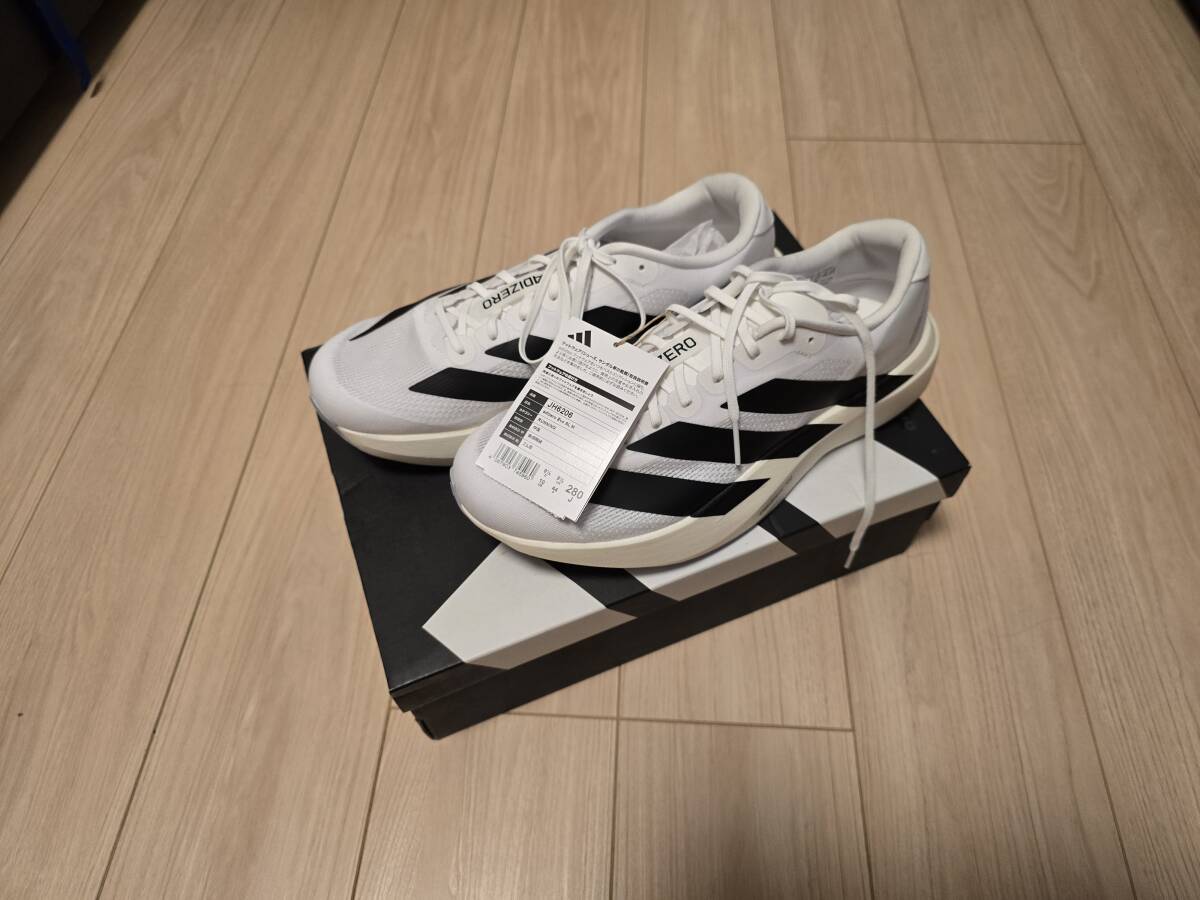  новый товар ADIDAS ADIZERO EVO SL Adi Zero Evo мужской спортивные туфли белый US10 28cm Adidas 2025 год покупка 