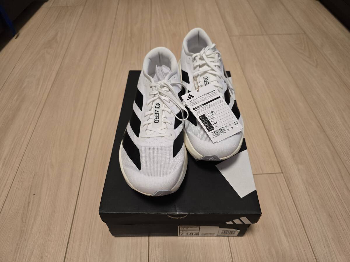  новый товар ADIDAS ADIZERO EVO SL Adi Zero Evo мужской спортивные туфли белый US10 28cm Adidas 2025 год покупка 