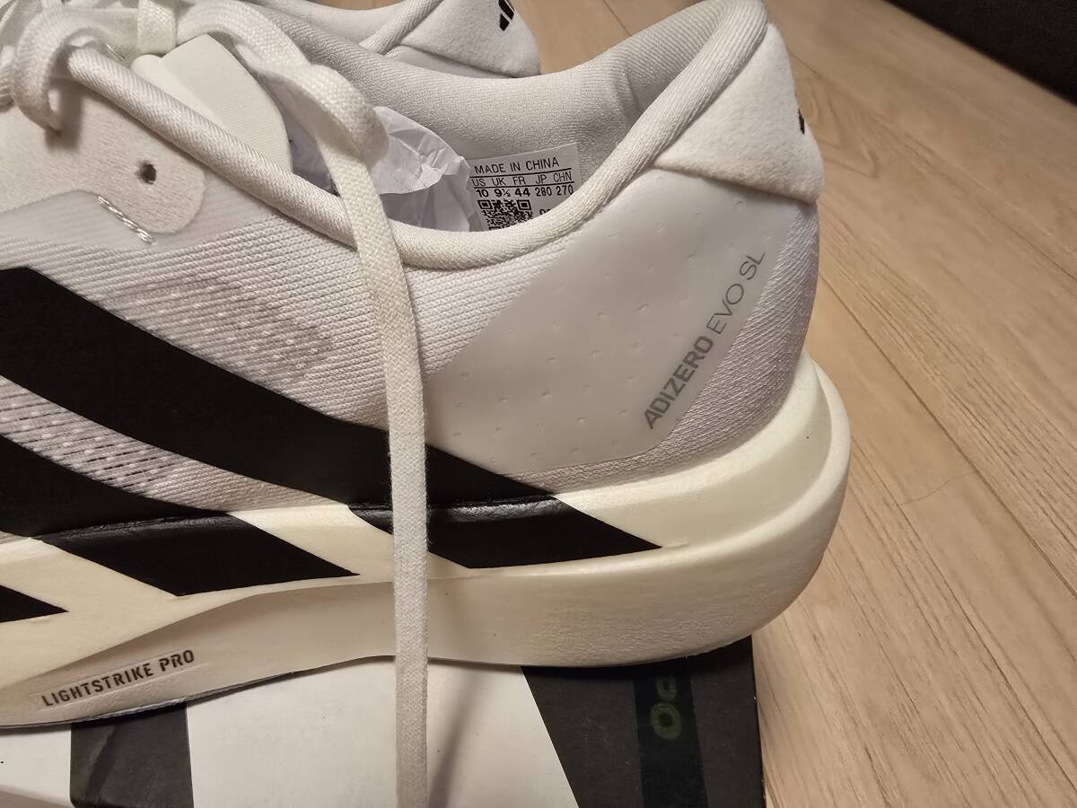  новый товар ADIDAS ADIZERO EVO SL Adi Zero Evo мужской спортивные туфли белый US10 28cm Adidas 2025 год покупка 