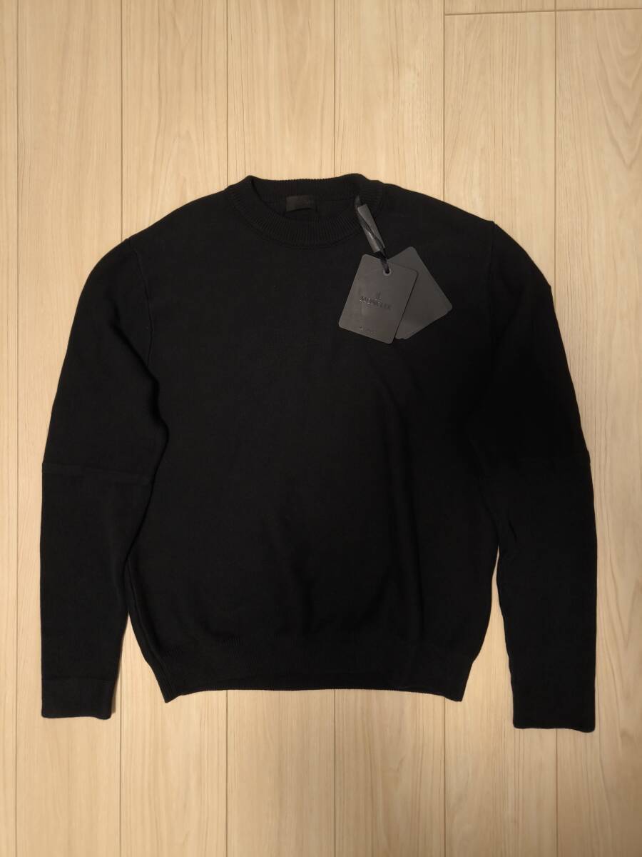 2024年購入 新品タグ付 MONCLER モンクレール ブラック ニット セーター Matt Black 黒 XL 新宿伊勢丹メンズ館購入 _画像1