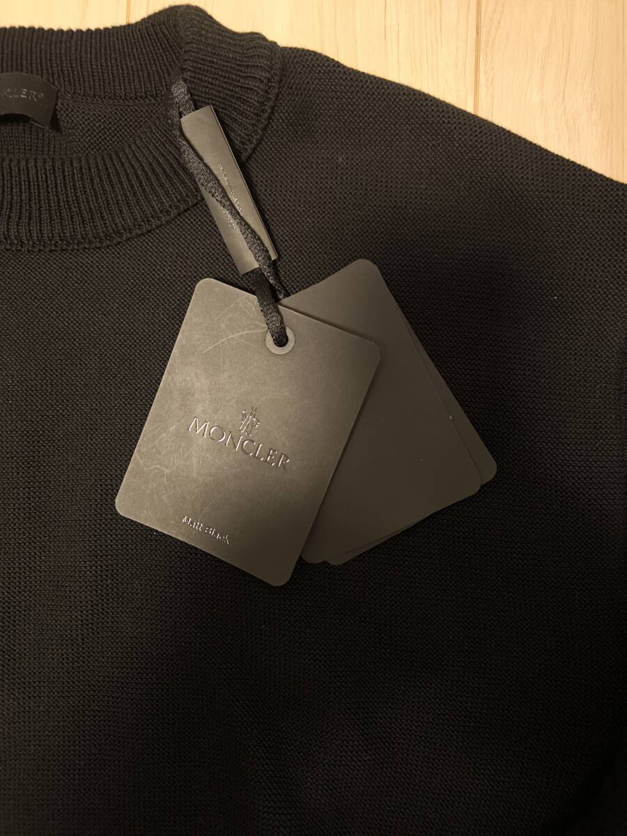 2024年購入 新品タグ付 MONCLER モンクレール ブラック ニット セーター Matt Black 黒 XL 新宿伊勢丹メンズ館購入 _画像3