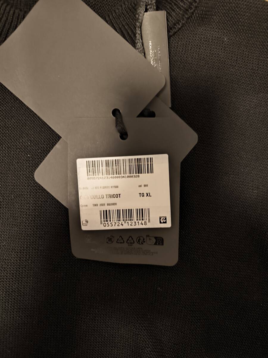 2024年購入 新品タグ付 MONCLER モンクレール ブラック ニット セーター Matt Black 黒 XL 新宿伊勢丹メンズ館購入 _画像4