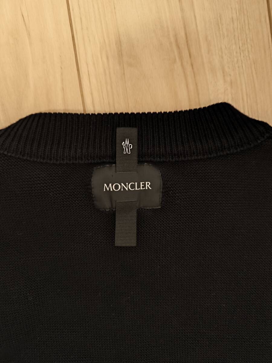 2024年購入 新品タグ付 MONCLER モンクレール ブラック ニット セーター Matt Black 黒 XL 新宿伊勢丹メンズ館購入 _画像8