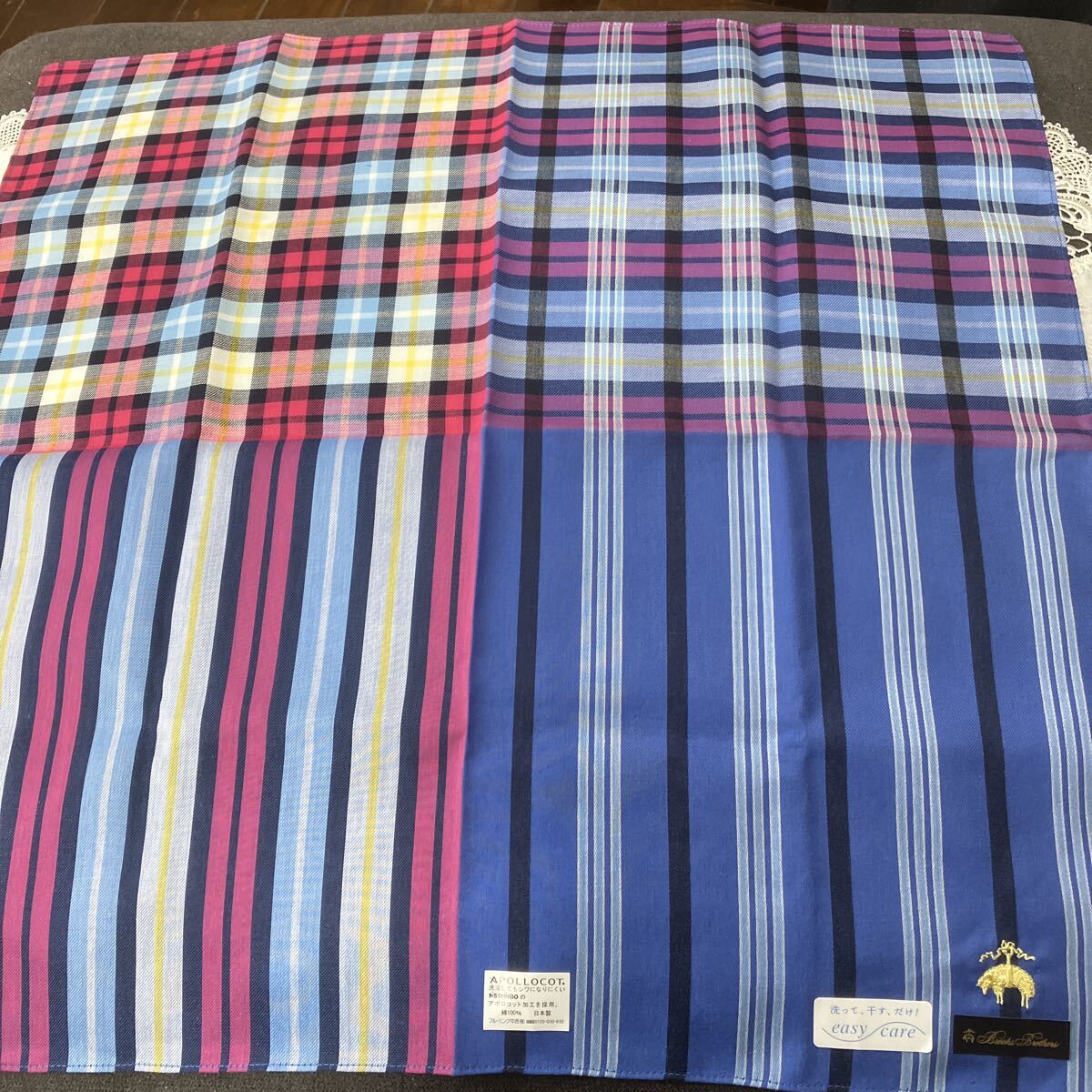 送料無料　ブルックスブラザーズ　 ポロラルフローレンハンカチ3枚セット♪♪ ブランドハンカチ　素敵なメンズに　紳士用_画像4