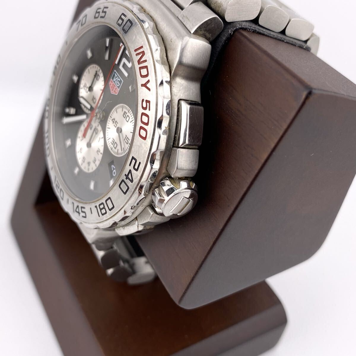 【不動品】TAG Heuer タグホイヤー フォーミュラ1 インディ500 クロノグラフ メンズ 腕時計 ステンレススチール CAU1113 BA0858 クォーツ_画像4