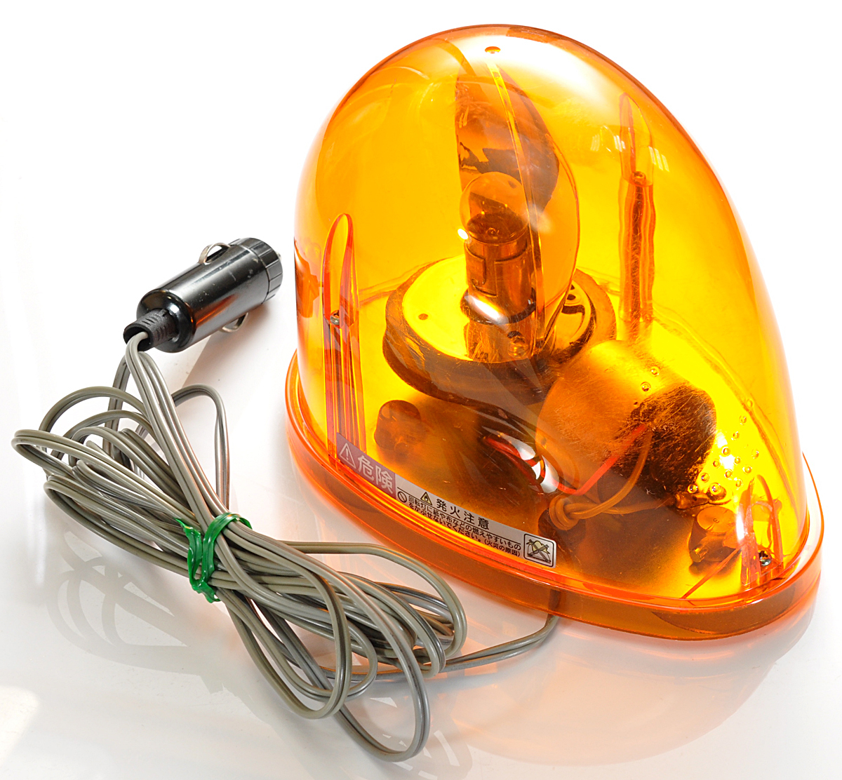 ◆生産終了品◆PATLITE(パトライト)社製 KY-12 フラッシュボール 回転灯 黄色/イエロー 12V DC/10W パトランプ・非常灯◆中古・動作品◆_画像5