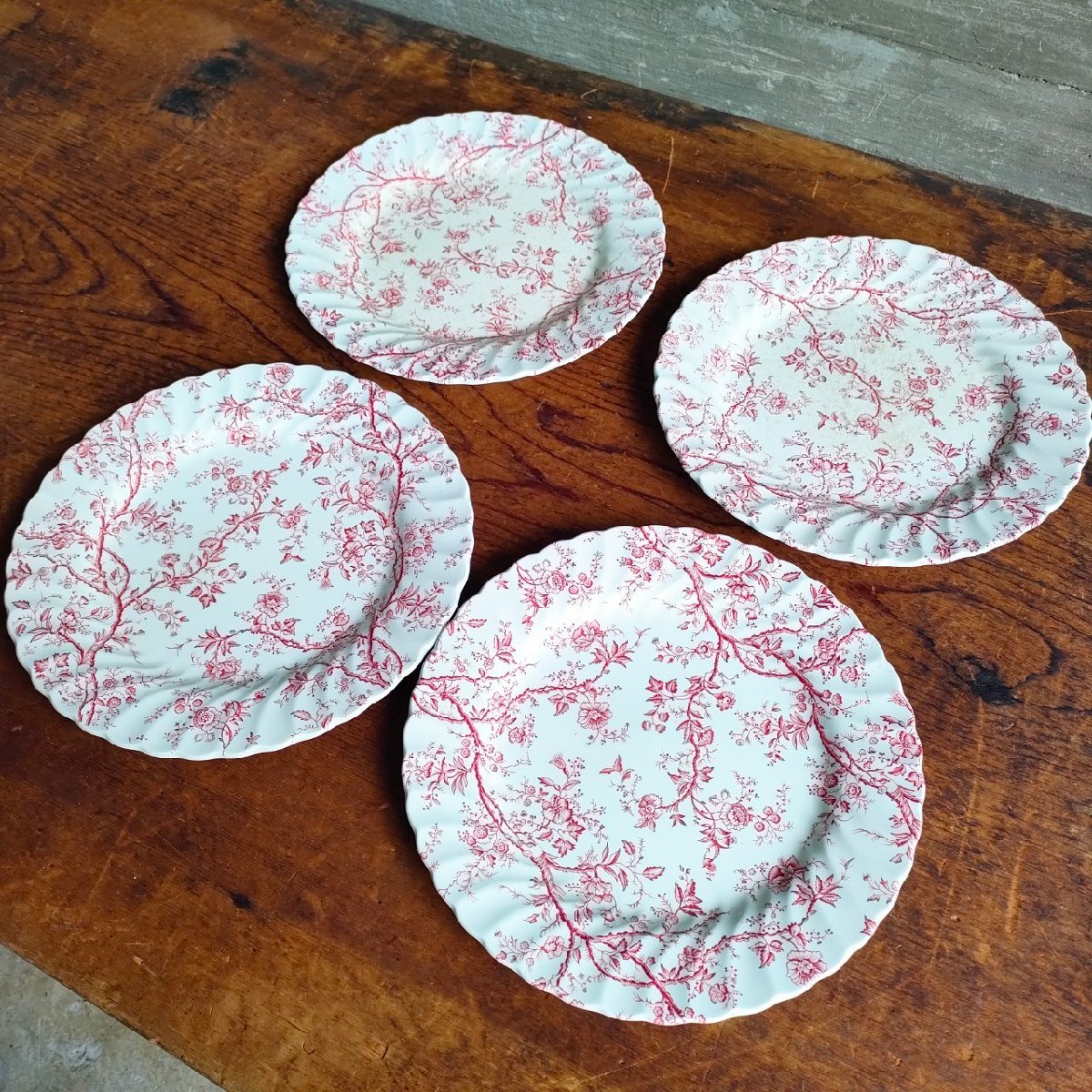 Johnson Brothers【Old Bradbury】オールドブラッドバリー MADE IN ENGLAND イギリス製 英国製 プレート 4枚セット 約25cm ヴィンテージ_画像1