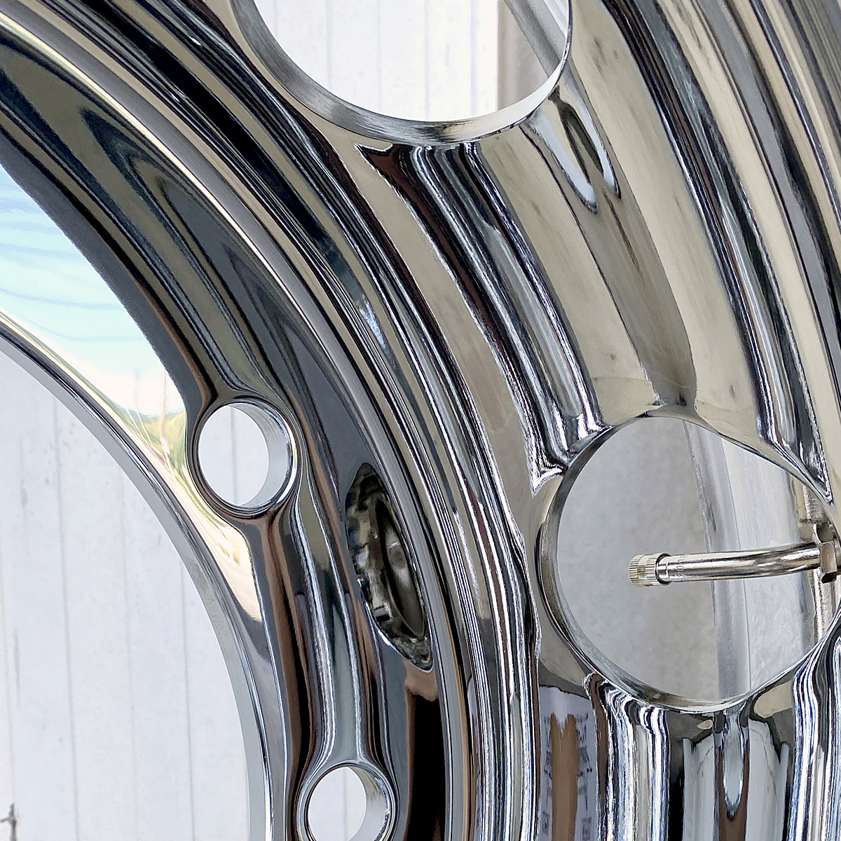 メッキホイール 22.5×7.50 10穴 新ISO リア用 大型 トラック ダンプ トレーラー バス 新品 1年保証 DOT-X_画像4