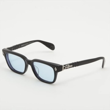 超希少◇Chrome Hearts クロムハーツ TESTERICAL ダガーテンプル スクエア アイウェア サングラス メガネ ブラック ユニセックス_画像2