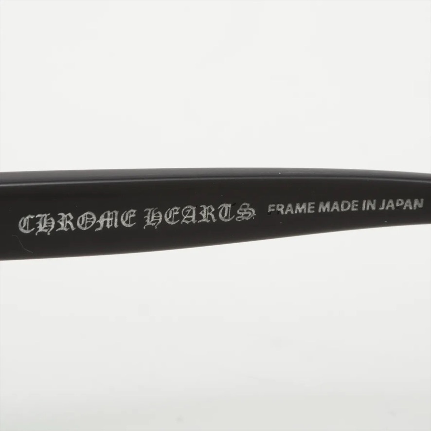 超希少◇Chrome Hearts クロムハーツ TESTERICAL ダガーテンプル スクエア アイウェア サングラス メガネ ブラック ユニセックス_画像7