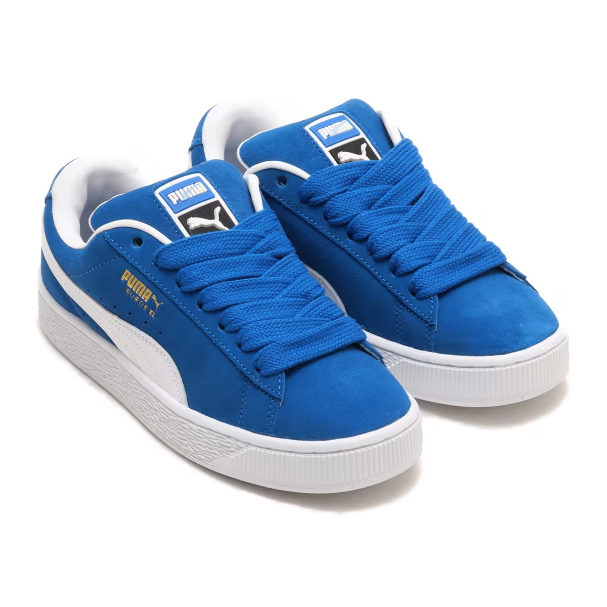 プーマ スウェード エックスエル 23cm 税込定価13200円 ブルー ホワイト PUMA SUEDE XL スエード スニーカー 青 白 天然皮革 ①_画像1