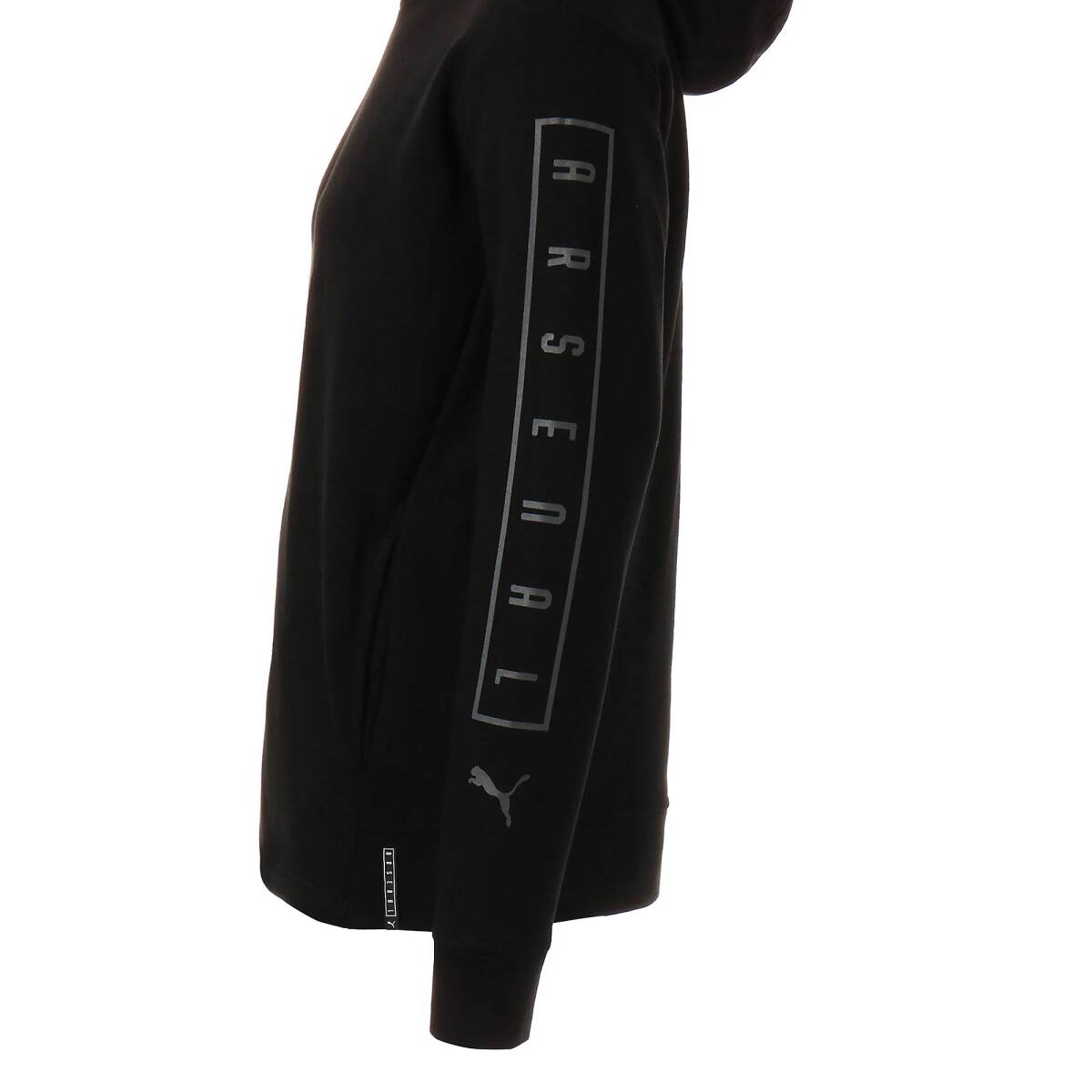 プーマ サイズ US M アーセナル FC ファン スローガン フーディー 税込定価6600円 ARSENAL ブラック パーカー イングランド プレミアリーグ_画像5