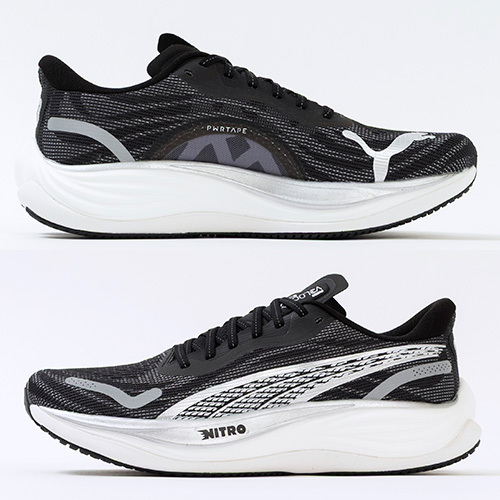 プーマ 30cm ヴェロシティ ニトロ 税込定価14300円 ブラック ホワイト PUMA VELOCITY NITRO 3 メンズ ランニングシューズ スニーカー 黒 白_画像3