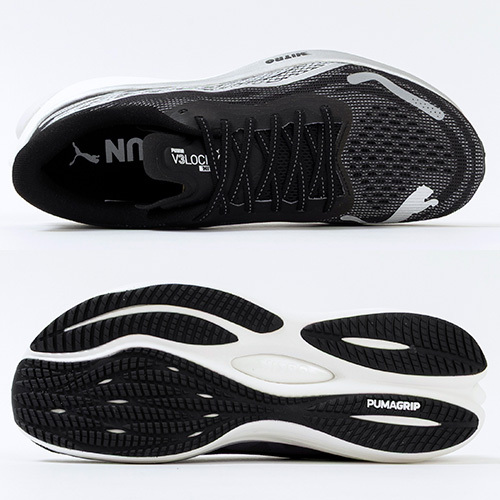 プーマ 30cm ヴェロシティ ニトロ 税込定価14300円 ブラック ホワイト PUMA VELOCITY NITRO 3 メンズ ランニングシューズ スニーカー 黒 白_画像4