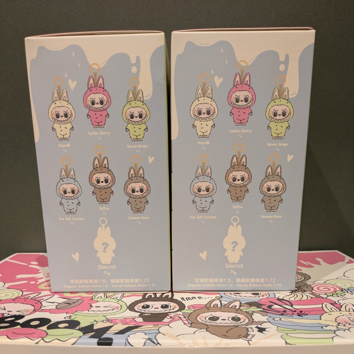 【正規品】POPMART ラブブ Exiting Mararon 2箱 ポップマート マカロン ぬいぐるみペンダント LABUBU ぬいぐるみキーホルダー_画像2