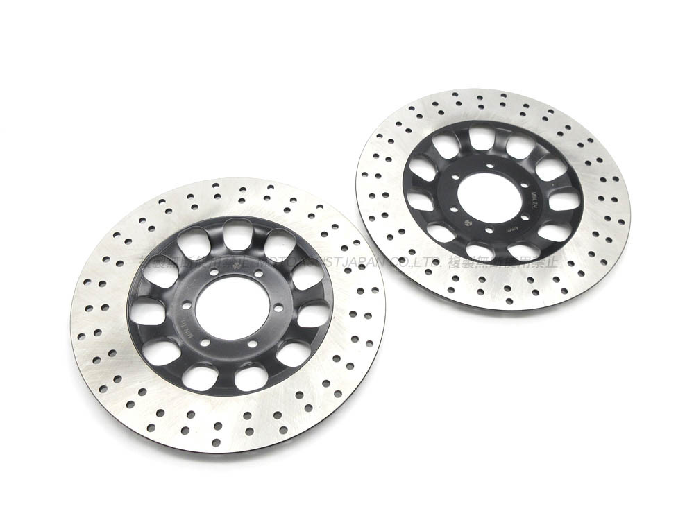 RZ350 XJ400 XJ400Dドリルド ディスクローター フロント 左右2枚組 / YAMAHA 4U0 4G0_画像2